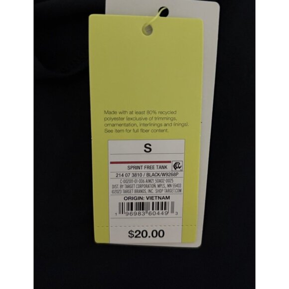 Womens All in Motion Athletic Tank Top Black Halter Strappy Yoga Gym Size S - Picture 8 of 11